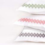Amity home amalfi duvet cover in lemongrass   geometric embroidery