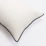 Amity home tyne duvet cover in ivory asphalt   contrasting black piping