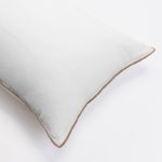 Amity home tyne duvet cover in white natural   contrasting piped edge