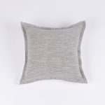 Amity home ellington pillow in grey   subtle textured weave