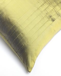 Amity home york pillow in green   horizontal pleated silk