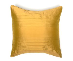 Amity home york pillow in ochre   horizontal pintuck texture
