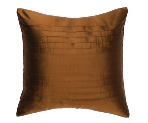 Amity home york pillow in chocolate   horizontal pintuck texture