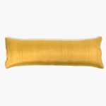 Amity home york x long bolster in ochre   elegant vertical pleats
