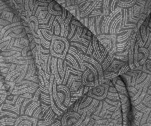 Amity home andre jacquard duvet cover in asphalt   geometric jacquard pattern