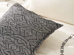 Amity home andre jacquard duvet cover in asphalt   geometric dashed pattern