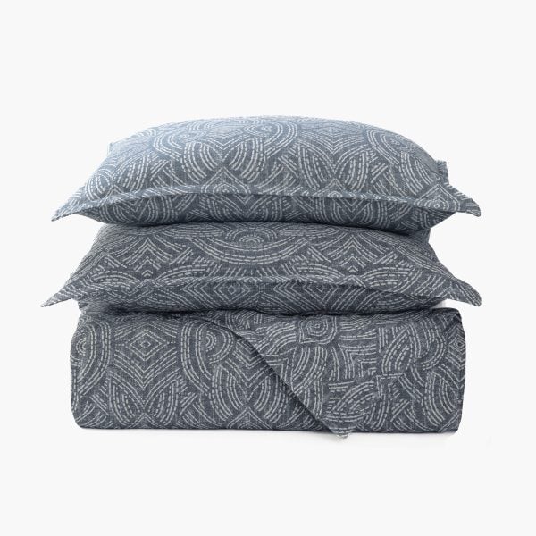 ANDRE JACQUARD DUVET COVER, ADRIATIC