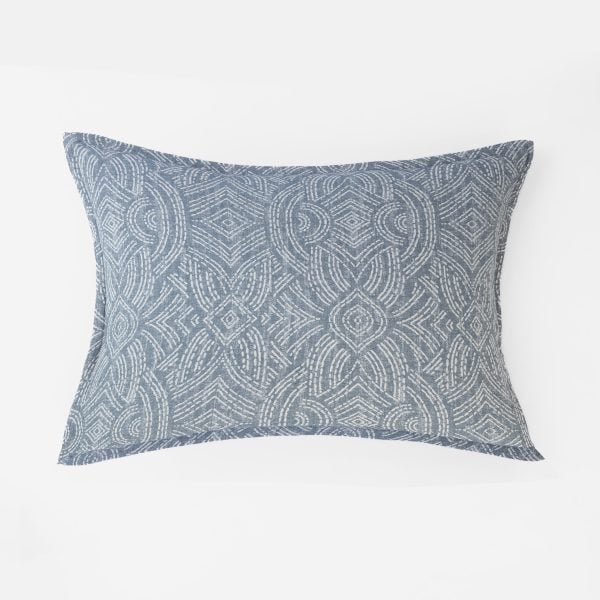 Amity home andre jacquard sham in adriatic   textured geometric pattern