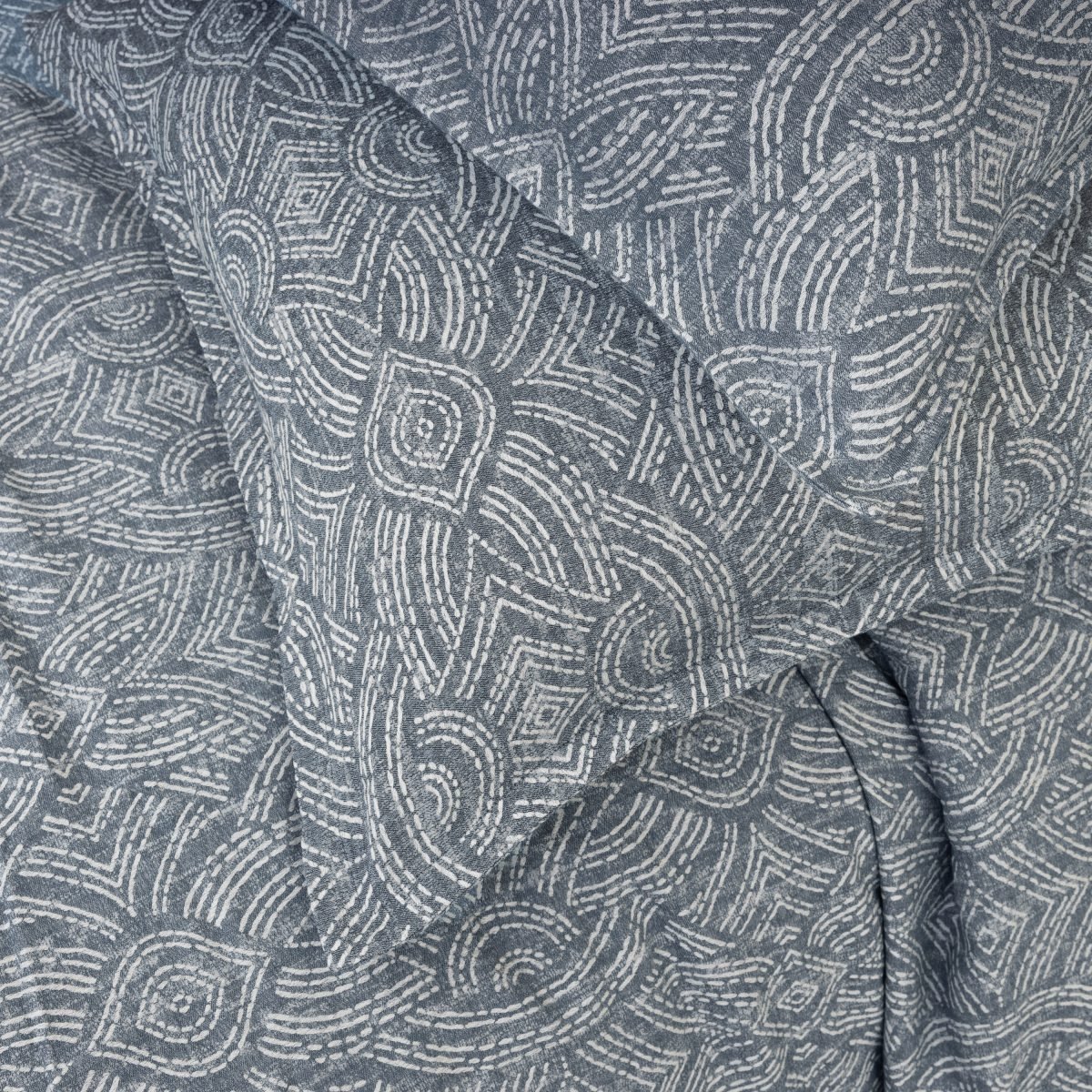 Amity home andre jacquard duvet cover in adriatic   jacquard geometric pattern