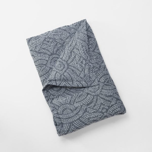 Amity home andre jacquard duvet cover in adriatic   intricate jacquard pattern