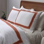 Amity home brady duvet cover in ivory brick   frayed edge trim