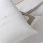 Amity home brady duvet cover in ivory natural   frayed edge detail