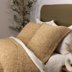 Amity home drew duvet cover in ochre   textured weave