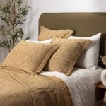 Amity home drew duvet cover in ochre   textured weave
