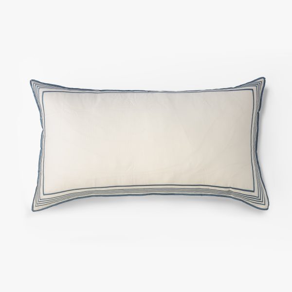 Amity home nell sham in adriatic   elegant embroidered border