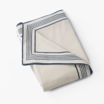 Amity home nell duvet cover in cream adriatic   embroidered stripe border