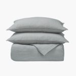 Amity home harlow duvet in mineral   soft textured weave