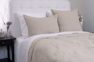 Amity home harlow duvet in natural   relaxed linen texture