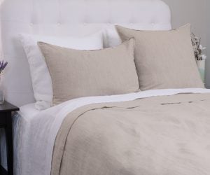 Amity home harlow duvet in natural   relaxed linen texture