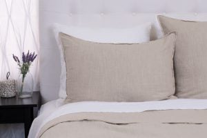 Amity home harlow duvet in natural   relaxed linen texture