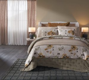 Amity home casteel  kent collection in earth tones   abstract floral pattern