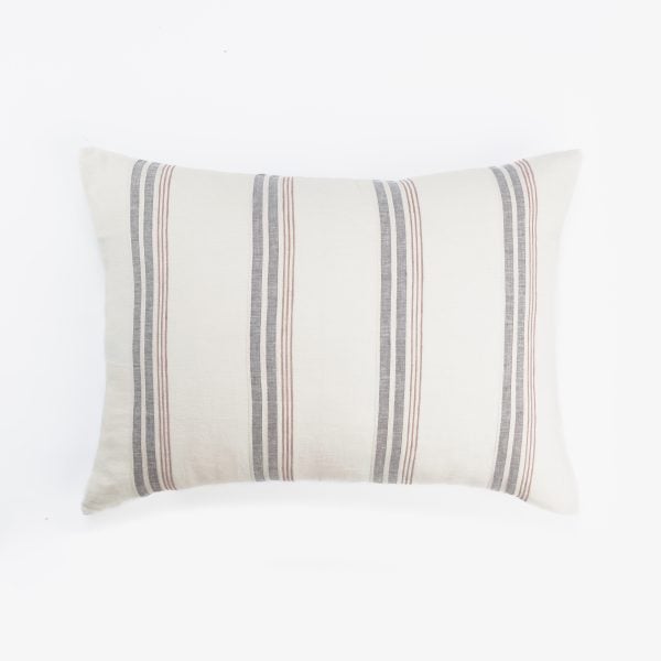 Amity home flinn sham in striped cream   vertical stripe pattern