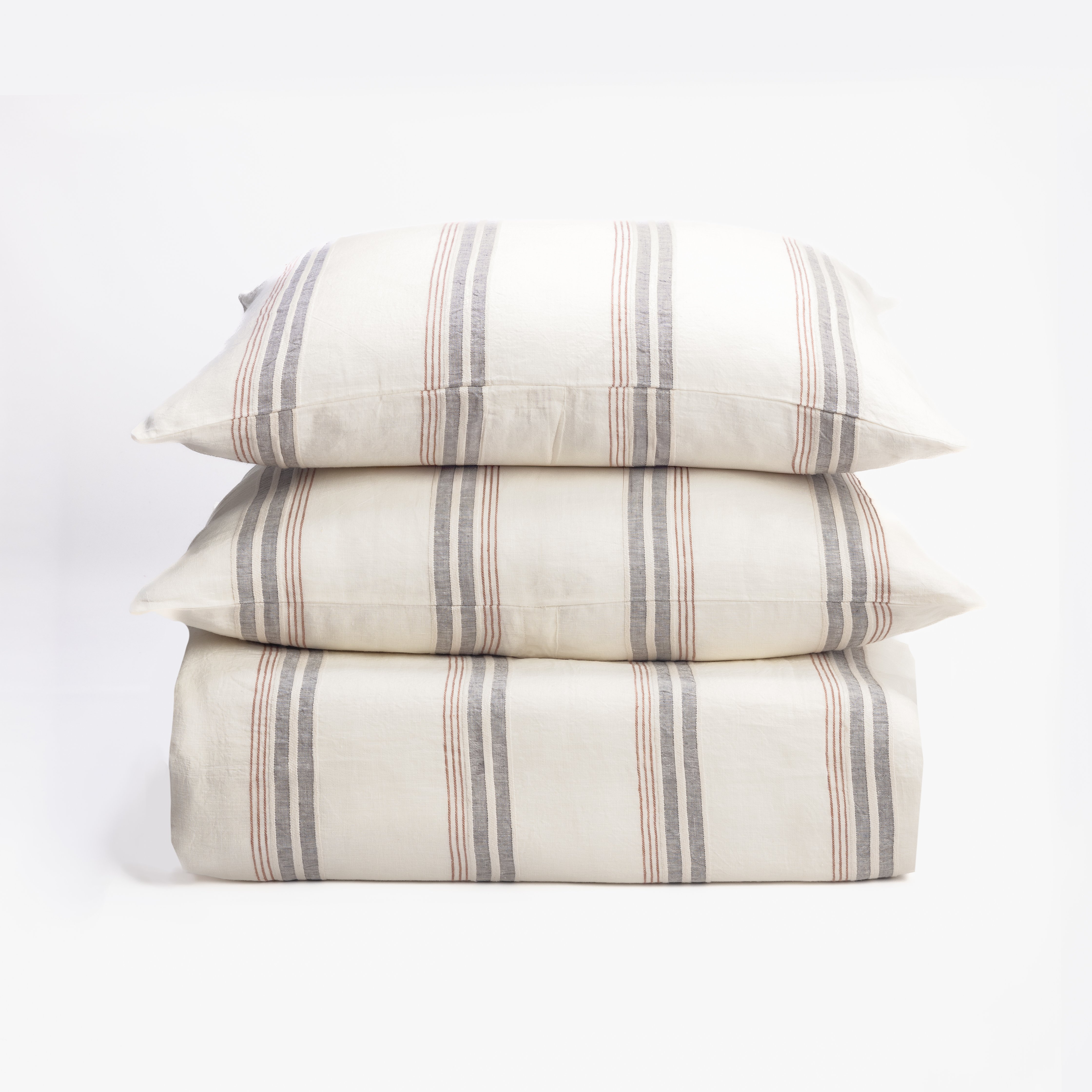 15488stk2 | Amity Home Amity home flinn duvet in natural striped vertical stripe pattern