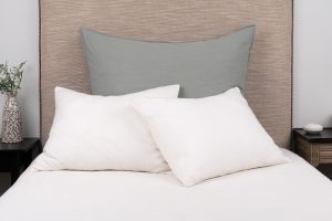 Amity home baker sham in mineral dutch euro   soft linen texture