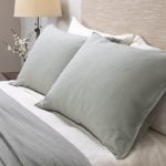 Amity home baker duvet in mineral   textured linen weave
