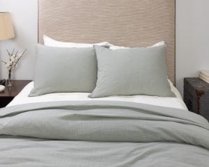 Amity home baker duvet in mineral   textured weave
