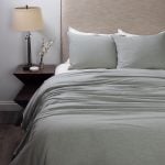 Amity home baker duvet in mineral   soft textured weave