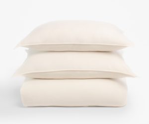 Amity home baker duvet in broken white   soft linen texture