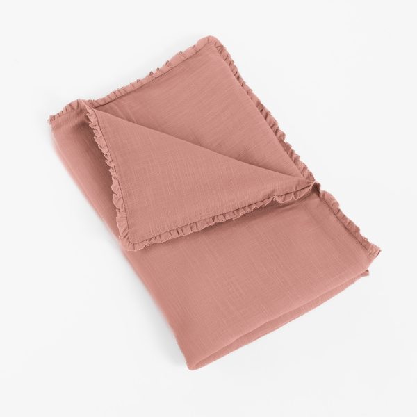 Amity home sadie duvet in blush   ruffled edge design