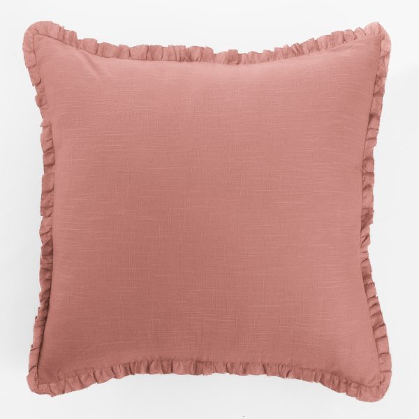 Amity home sadie sham in blush   ruffled edge design