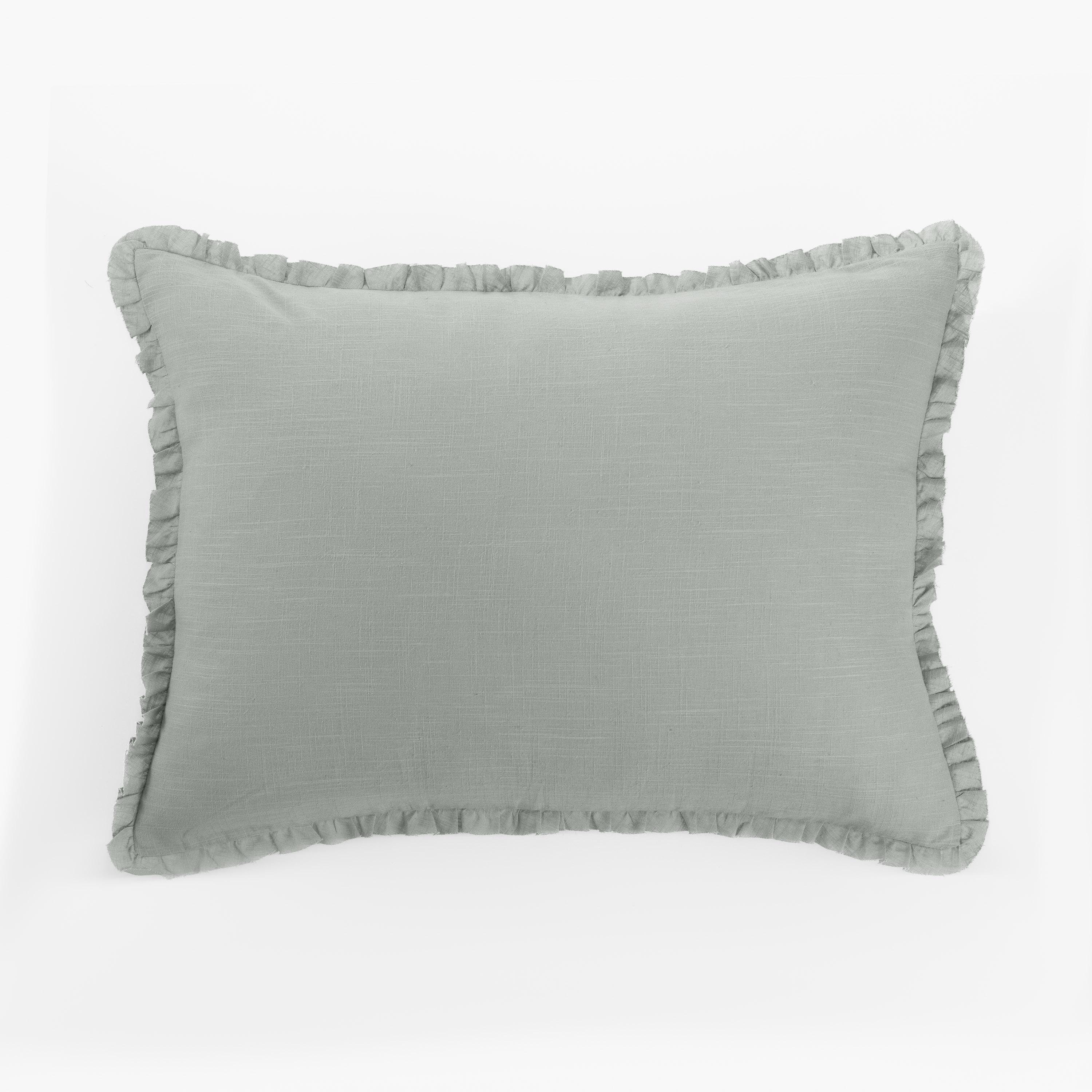15495mss18 | Amity Home Amity home sadie sham in mineral ruffled edge detail