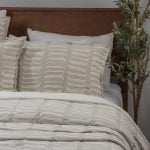 Amity home cunningham duvet in grey   textured curved stripe pattern