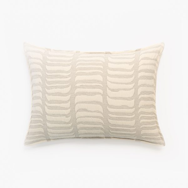 Amity home cunningham sham in grey   woven textured abstract pattern