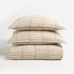 Amity home cunningham duvet in grey   textured stripe pattern