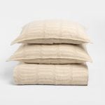 Amity home cunningham duvet in natural   textured wave pattern