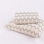 Amity home fritz duvet cover in natural  grey   tufted zig zag design
