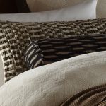 Amity home vesta tube pillow in granite   abstract ikat pattern