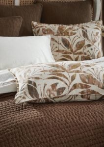 Amity home frida  maegan collection in naturalbrown   botanical print pillows