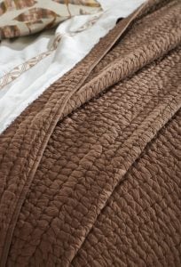 Amity home frida  maegan collection in brown   crinkled quilted texture