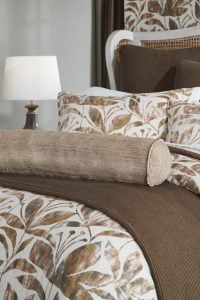 Amity home frida duvet set in earthy tones   botanical leaf print