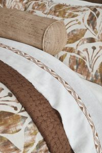 Amity home frida  maegan collection in earth tones   botanical print  layered textures