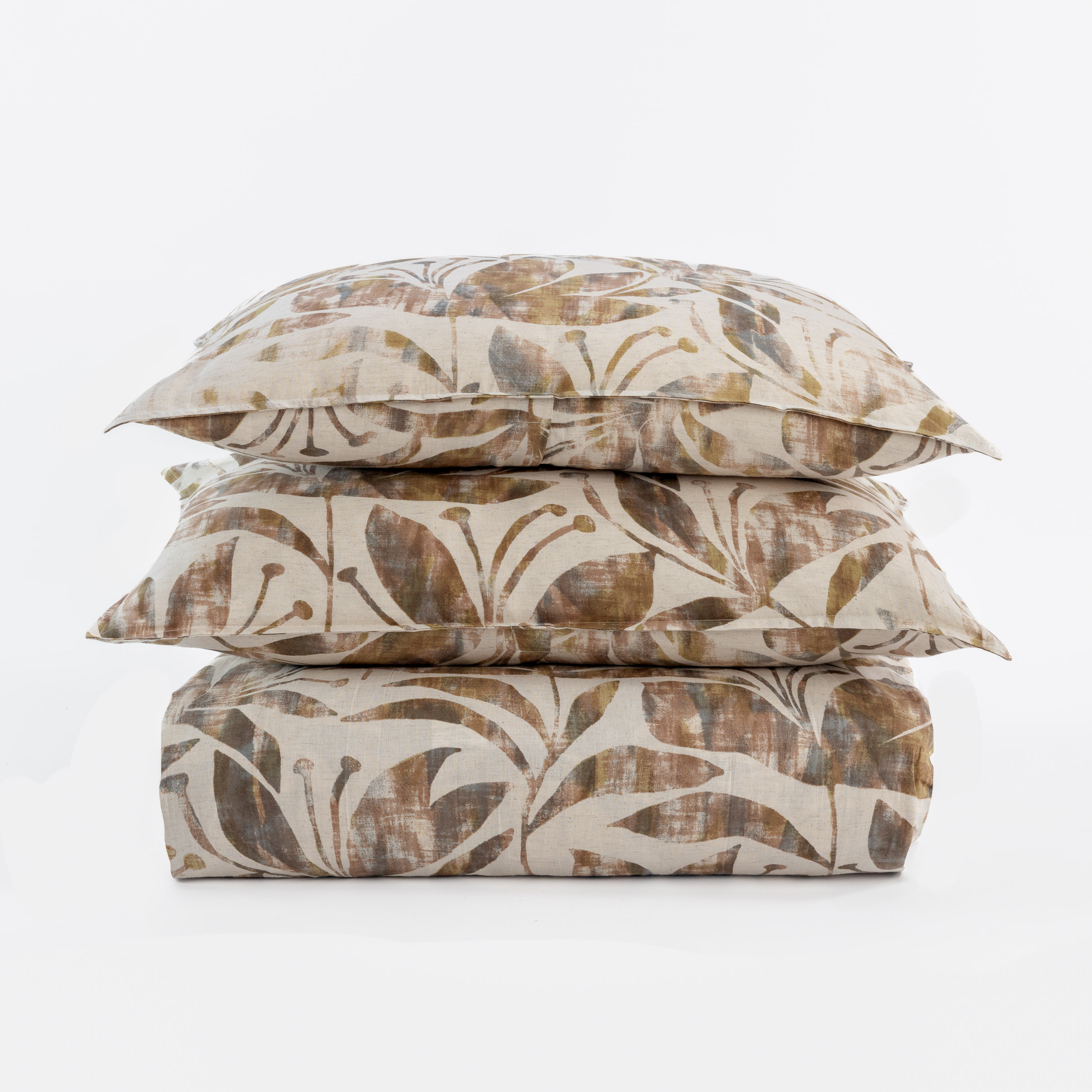 15512mal1 | Amity Home Amity home frida duvet king set in natural distressed botanical print