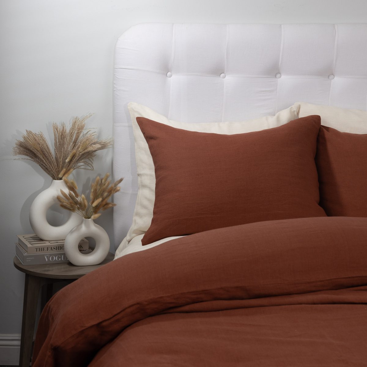 Amity home manoli duvet cover in clay   textured fabric