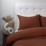 Amity home manoli duvet cover in clay   textured fabric
