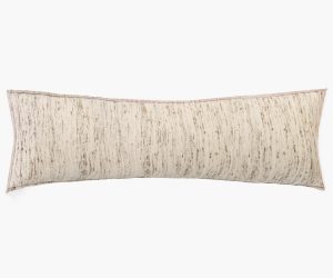 Amity home clyde pillow long bolster in natural textured   slub weave
