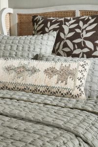 Amity home claudia quilt in cypress   textured block quilting